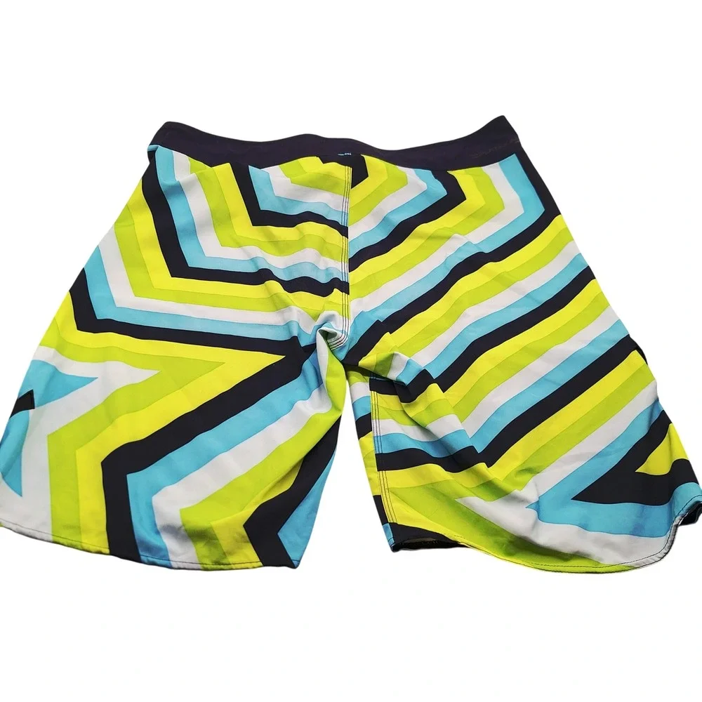 Billabong Platinum X Zero Gravity Stretch Board Shorts Mens 34 Blue Yellow